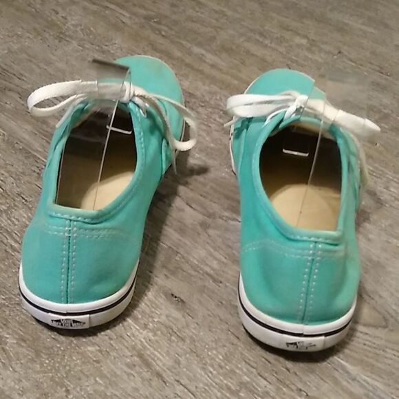 Vans Low Top Turquoise White Sneakers 7 - Picture 2 of 6
